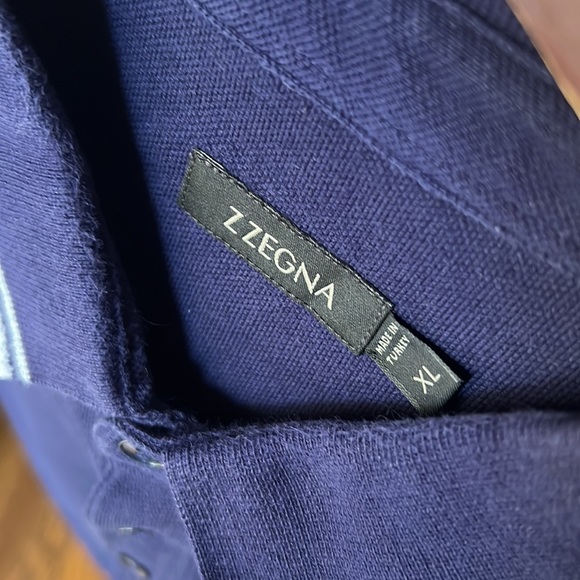 Zegna polo shirt blue men size xl - Picture 3 of 5